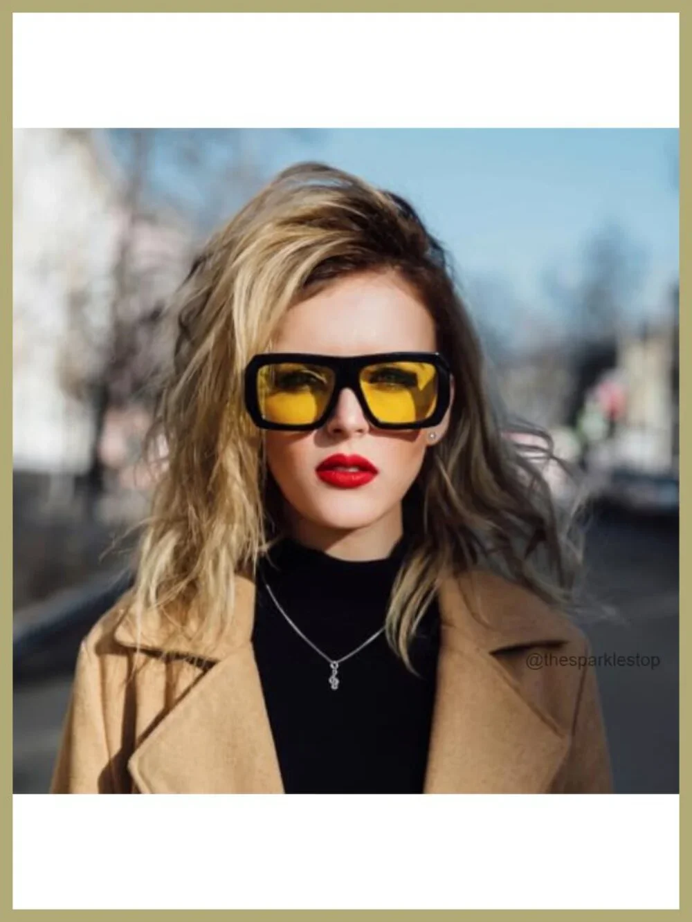Oversize Square Sunglasses 2 Pack UV400 Protection Retro Style Unisex